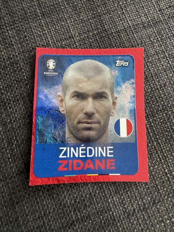 EM 2024 TOPPS Sticker LEG 8 Zinédine Zidane NEU Kaufen auf