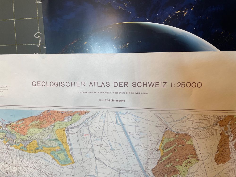 Geolog Atlas Der Schweiz Linthebene Wandkarte Fli Kaufen Auf Ricardo