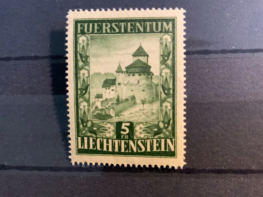 Briefmarken Liechtenstein 1952 Schloss Vaduz Kat 325 00 Kaufen