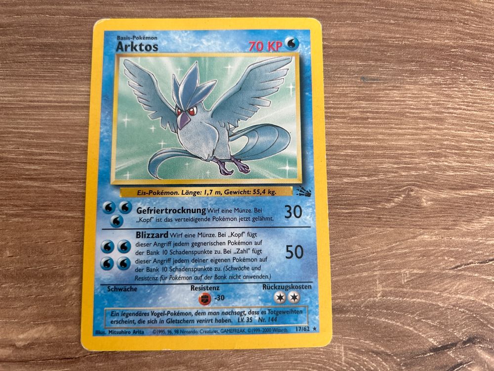 Arktos Pokemon Fossil Kaufen Auf Ricardo