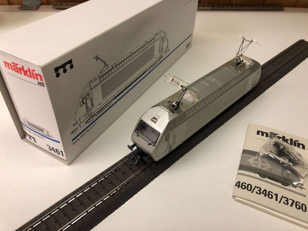 Märklin 3461 E Lok Re 460 der SBB silber Guss AC Version Kaufen