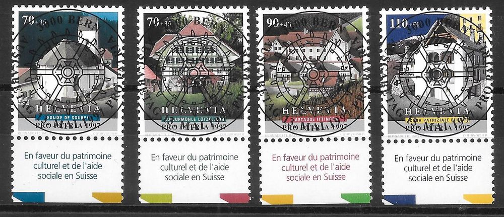 Serie Pro Patria 1997 4 Werte ET Vollstempel Bern 13 5 1997 Kaufen