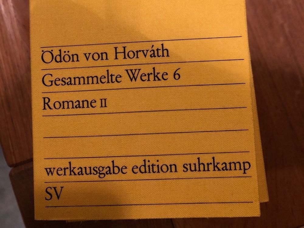 Ödön von Horváth Gesammelte Werke in 8 Bänden Kaufen auf Ricardo