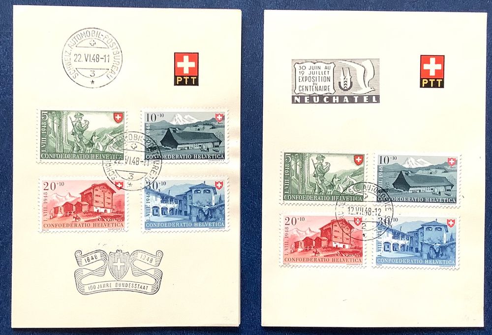 1948 Schweiz Pro Patria x 2 Sätze auf PTT Bögli Kaufen auf Ricardo