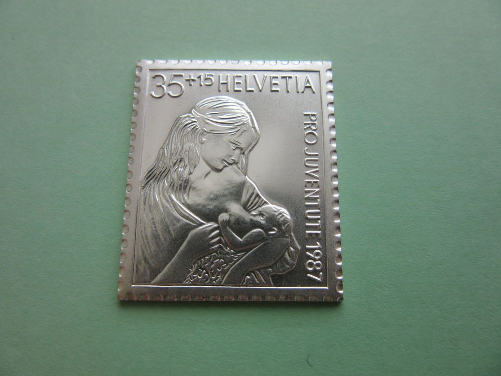 Briefmarke PRO JUVENTUTE 1987 Silber 999 9 Kaufen Auf Ricardo