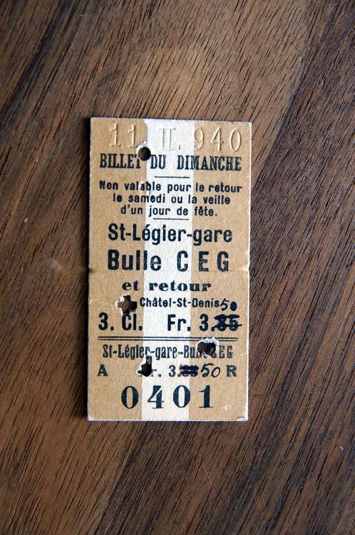 3 Kl Billet St Légier gare Bulle CEG 1940 Kaufen auf Ricardo