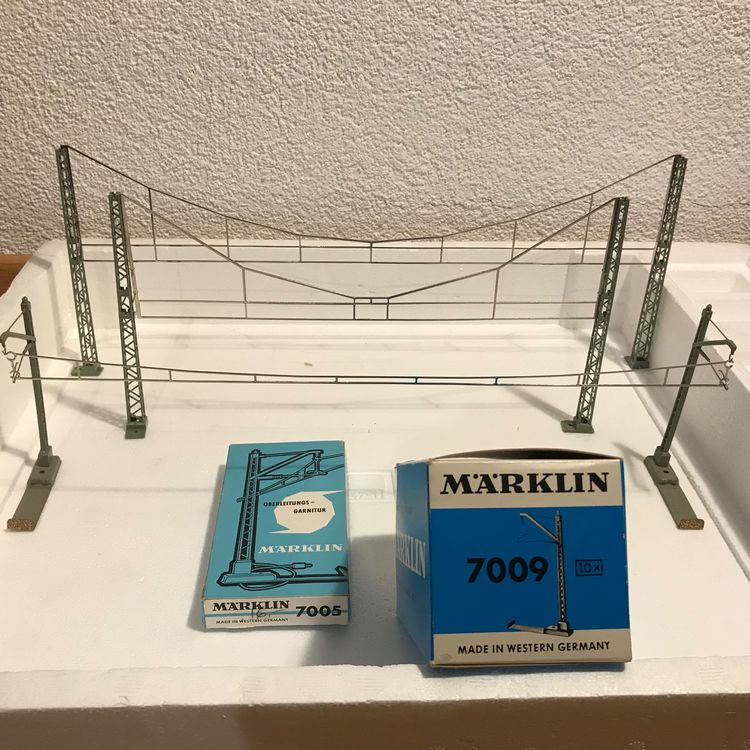 Märklin H0 Oberleitung Masten Fahrdraht 110 Teile div OVP Kaufen