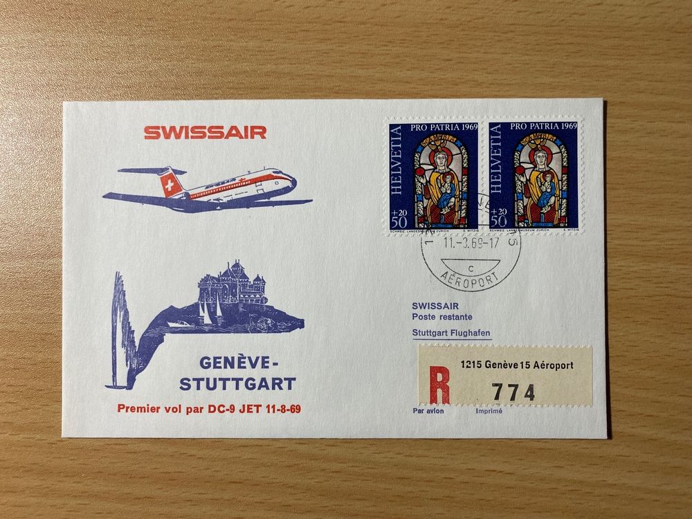 Swissair Erstflug Genf Stuttgart Kaufen Auf Ricardo