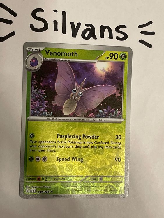 Venomoth Reverse Holo 049 165 MEW 151 Englisch Kaufen Auf Ricardo