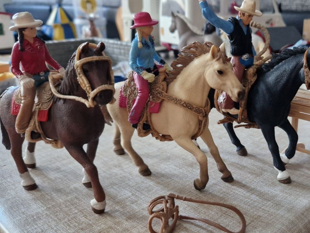 Schleich Cowboy 3 Pferde 3 Reiter Kaufen Auf Ricardo