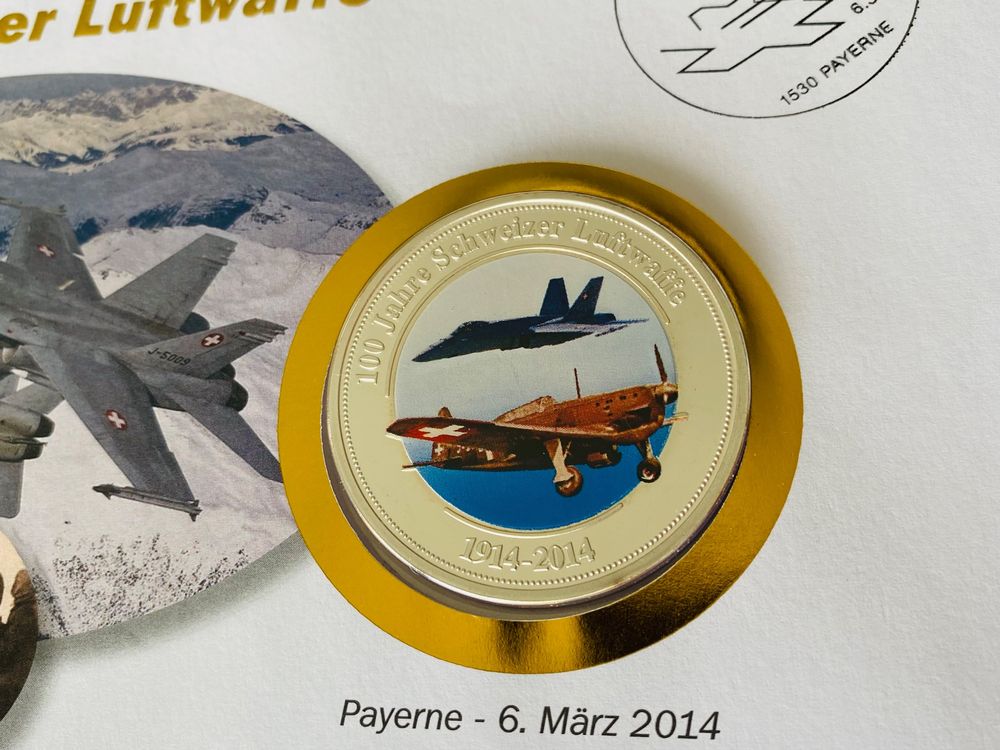 Patrouille Suisse 100 Jahre Luftwaffe Numis Brief Medaille Kaufen Auf