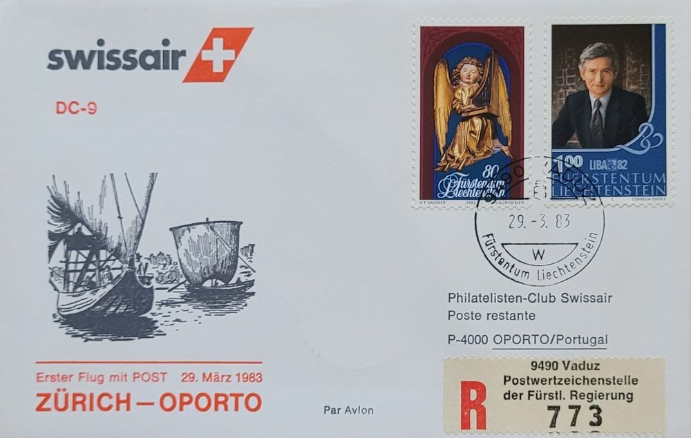 Luftpost Brief Swissair Dc Z Rich Oporto Kaufen Auf Ricardo