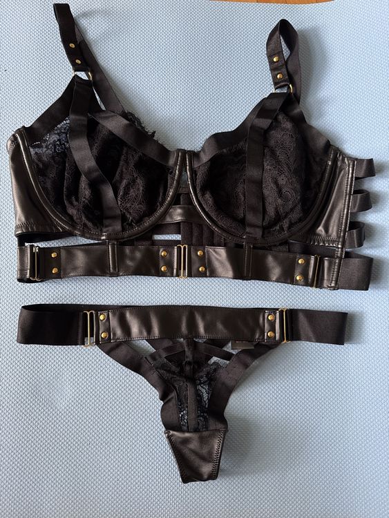 Schwarzes Lingerie Set Grösse 95E S Ungetragen Neu gemäss