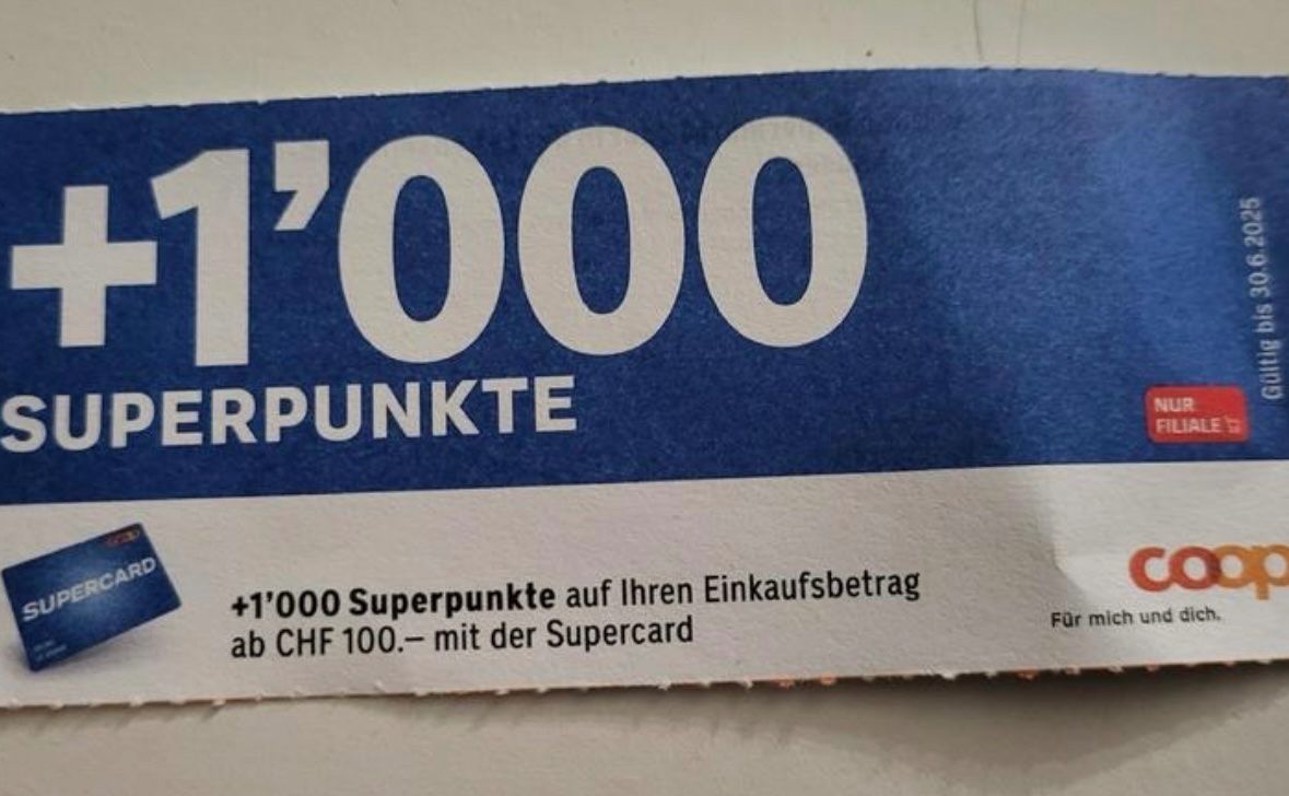 Coop Superpunkte Ab Chf G Ltig Bis Nur X Kaufen