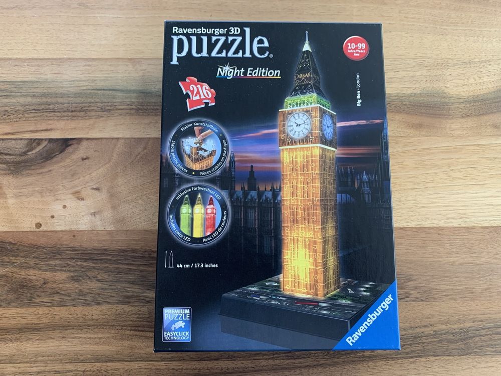 3D Puzzle Big Ben Mit Licht Night Edition Ravensburger Kaufen Auf Ricardo