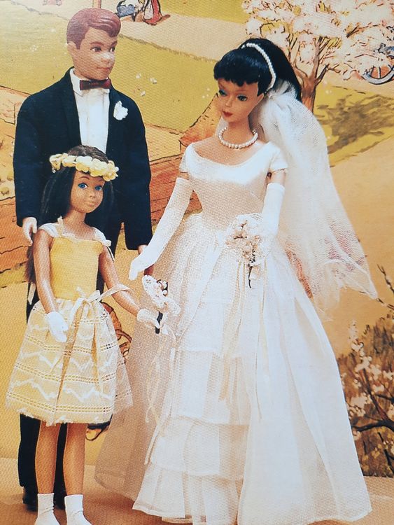 Authentique ROBE de MARIÉE MATTEL pour BARBIE de 1963 Kaufen auf