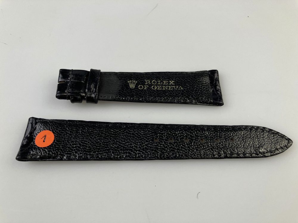 Rolex Genuine Black Crocodile Leather Watch Straps 1 Kaufen Auf