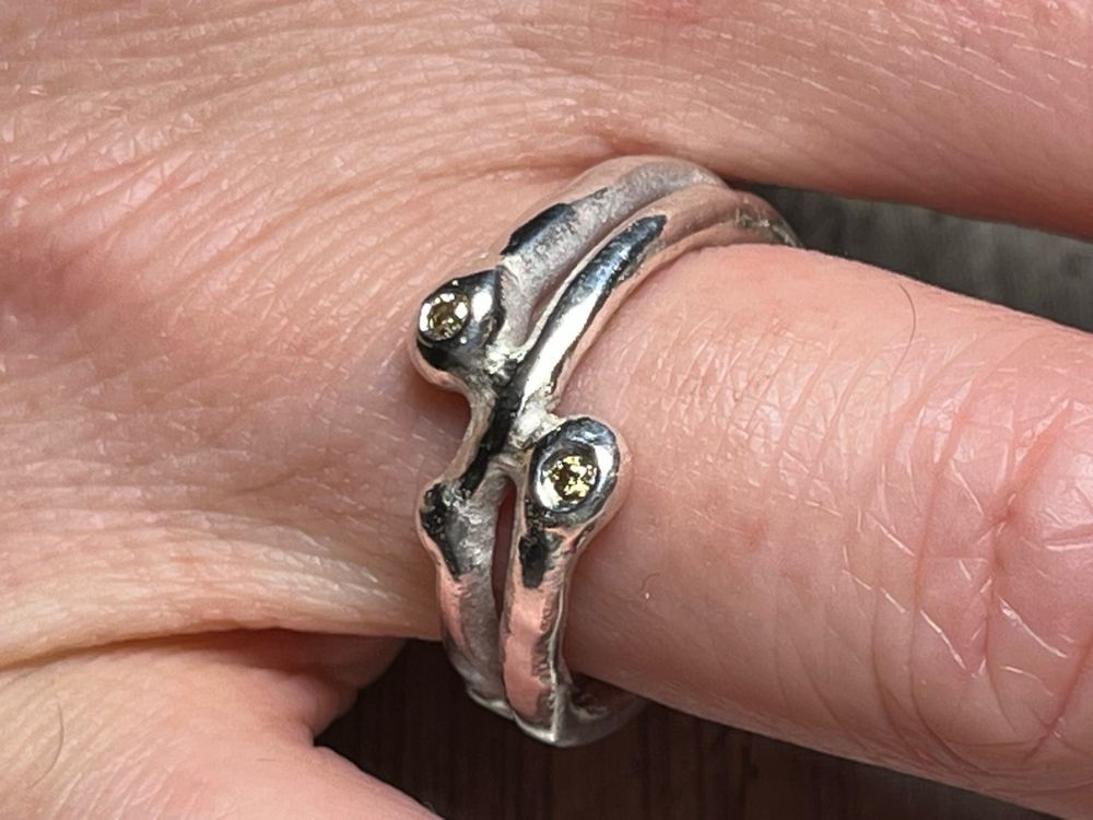 Neuer Ring Mit 2 Echten Diamanten Vom Goldschmied Kaufen Auf Ricardo