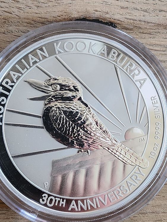 10 OZ Silbermünze Australien Kookaburra 2020 TOP 30 Jahre Kaufen auf