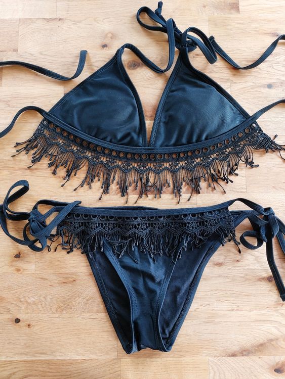Schwarzes Bikini Mit Spitze Gr S Kaufen Auf Ricardo
