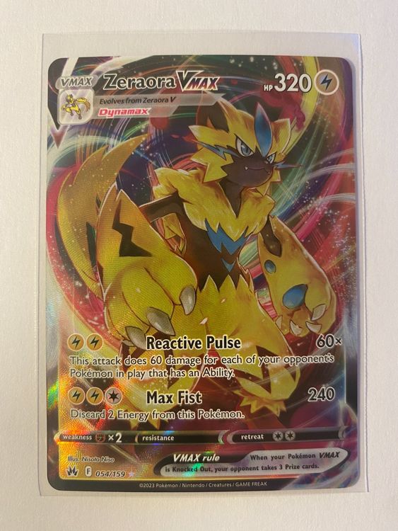 Pokemon Zeraora Vmax Crown Zenith En Kaufen Auf Ricardo