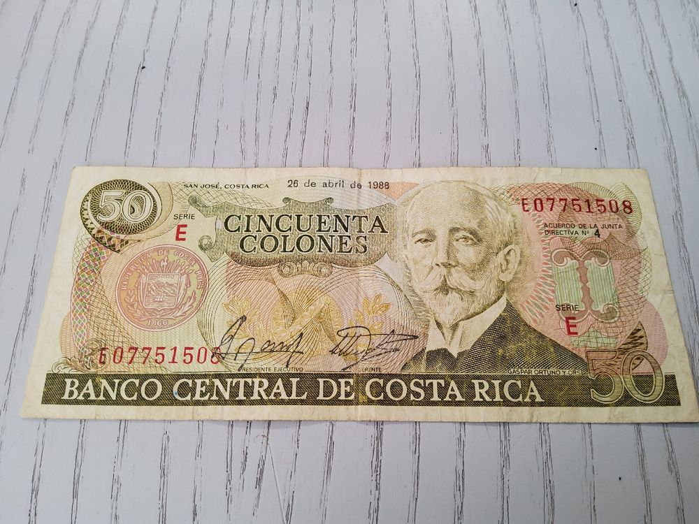 Costa Rica 50 Colones 1988 Banco Central Sammler Banknote Kaufen Auf