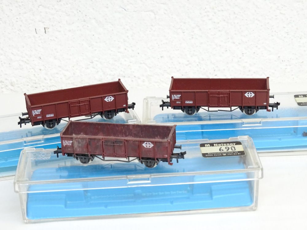 Rivarossi 3 X 9323 Hochbordwagen SBB CFF Spur N OVP Kaufen Auf Ricardo