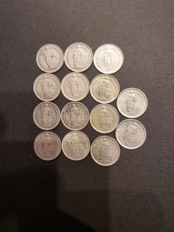 50 Rp Rappen Franken CHF Lot Silber Münze Rar Kaufen auf Ricardo