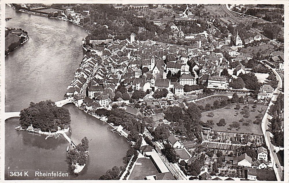 Rheinfelden Aarg Flugaufnahme 1951 Kaufen Auf Ricardo