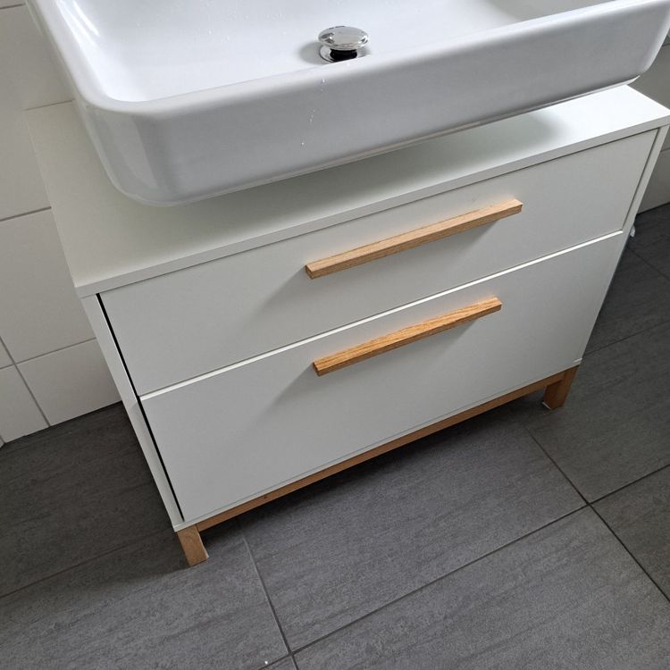 Lavabo Unterschrank Weiss Mit Holzf Ssen Und Schubladen Kaufen Auf