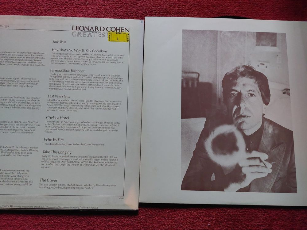 Lp Leonard Cohen Greatest Hits Kaufen Auf Ricardo