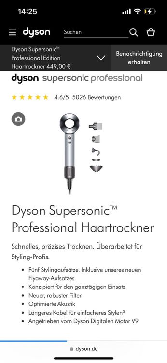 Dyson Supersonic TM Professional Haartrockner Kaufen Auf Ricardo