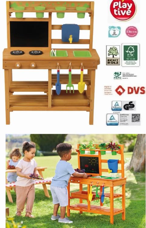 Playtive Outdoork Che Matschk Che Echt Holz Spielk Che Kaufen Auf