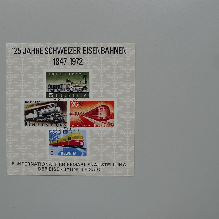 Vignette 125 Jahre Schweizer Eisenbahnen Kaufen Auf Ricardo