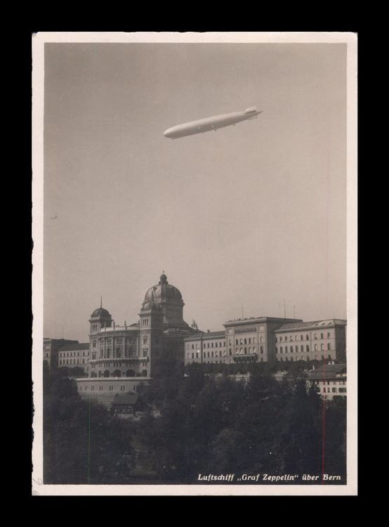 1930 Offizielle Karte ZEPPELIN LANDUNG BERN ZEPPELINPOST Kaufen Auf