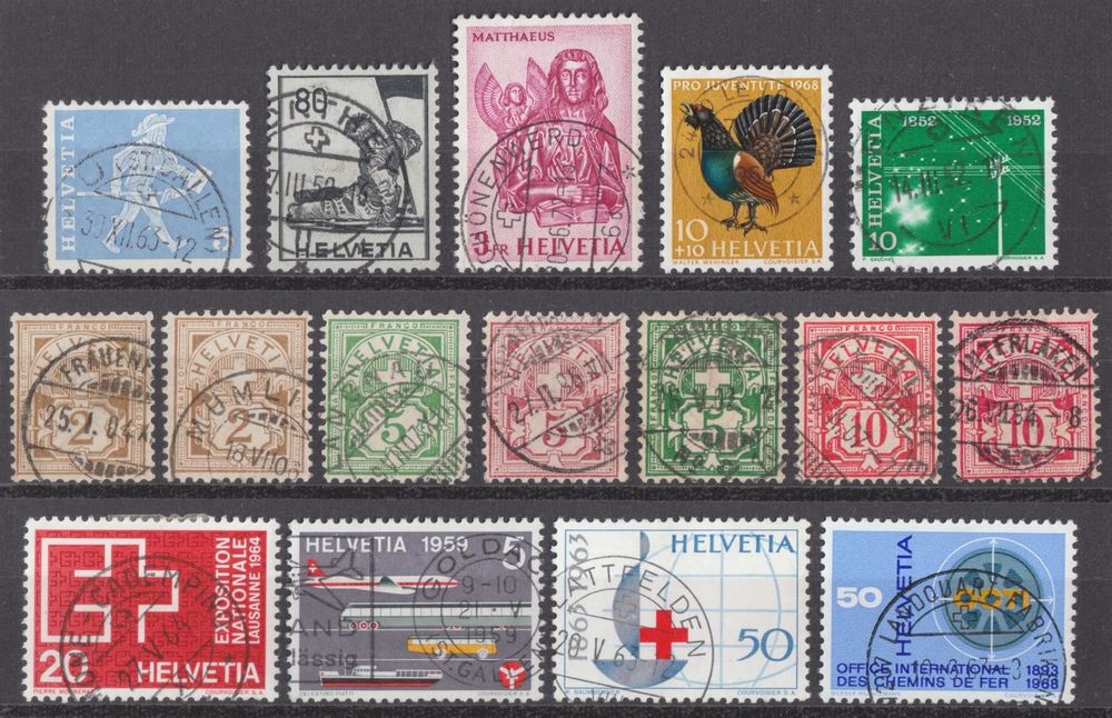 SCHÖNE STEMPEL auf schweizer Briefmarken Kaufen auf Ricardo