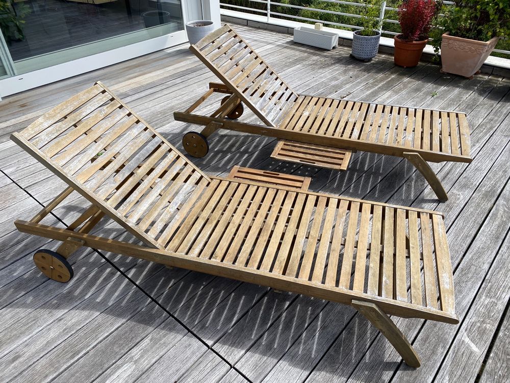 X Teak Sonnenliege Und Kissen Sun Lounger Cushion Kaufen Auf Ricardo