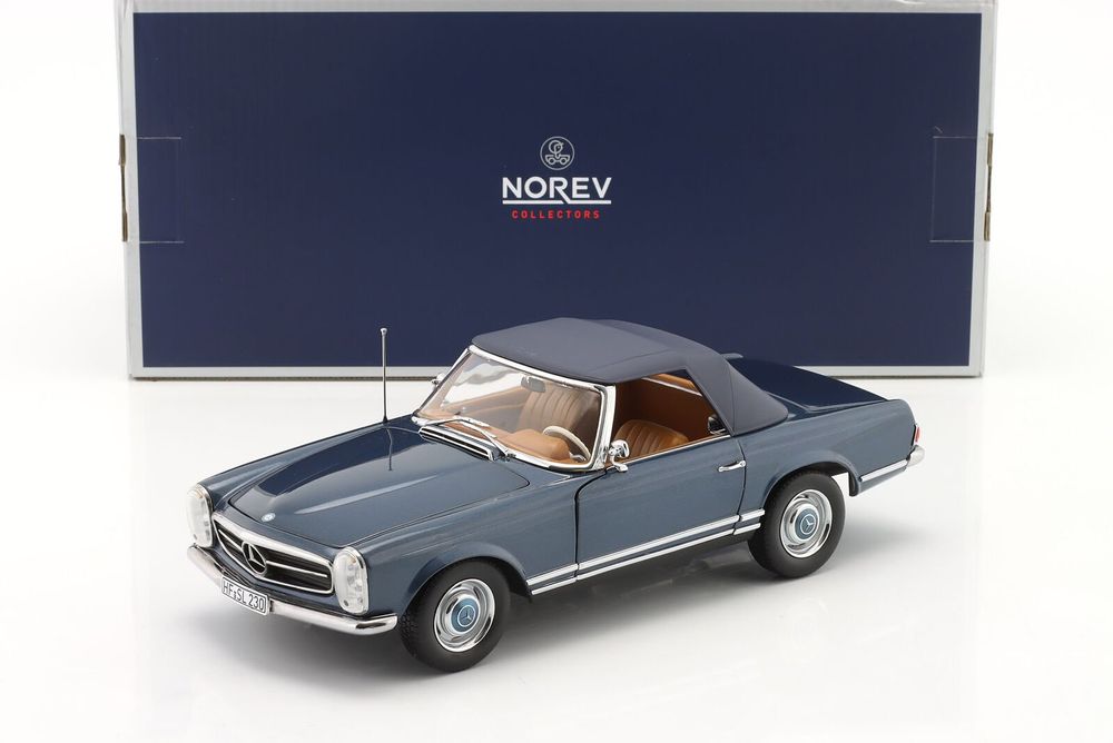 Mercedes Benz 230 SL W113 Pagode 1963 Blue 1 18 Norev NEU Kaufen