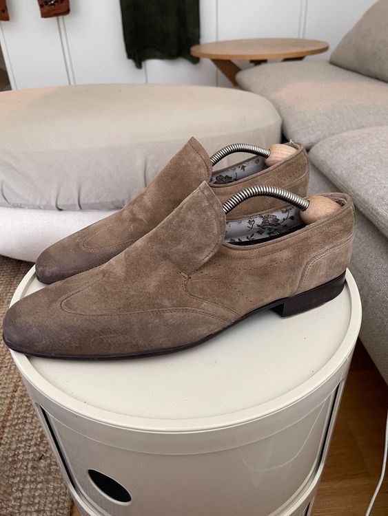 Boss Hugo Boss Slipper Leder Wildleder Hell Beige Kaufen Auf Ricardo