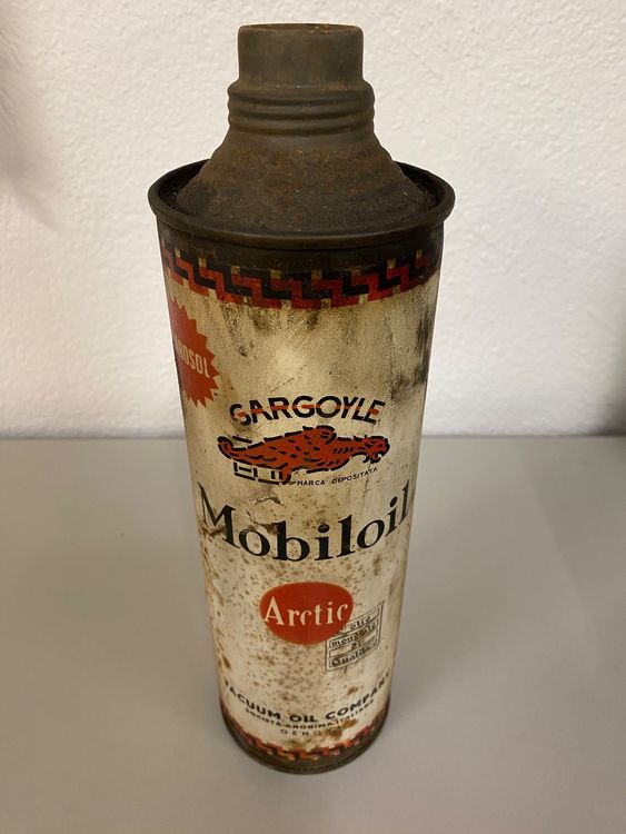 Bidon Dhuile Ancien Mobiloil Arctic Italie Genova Oeldose Kaufen Auf