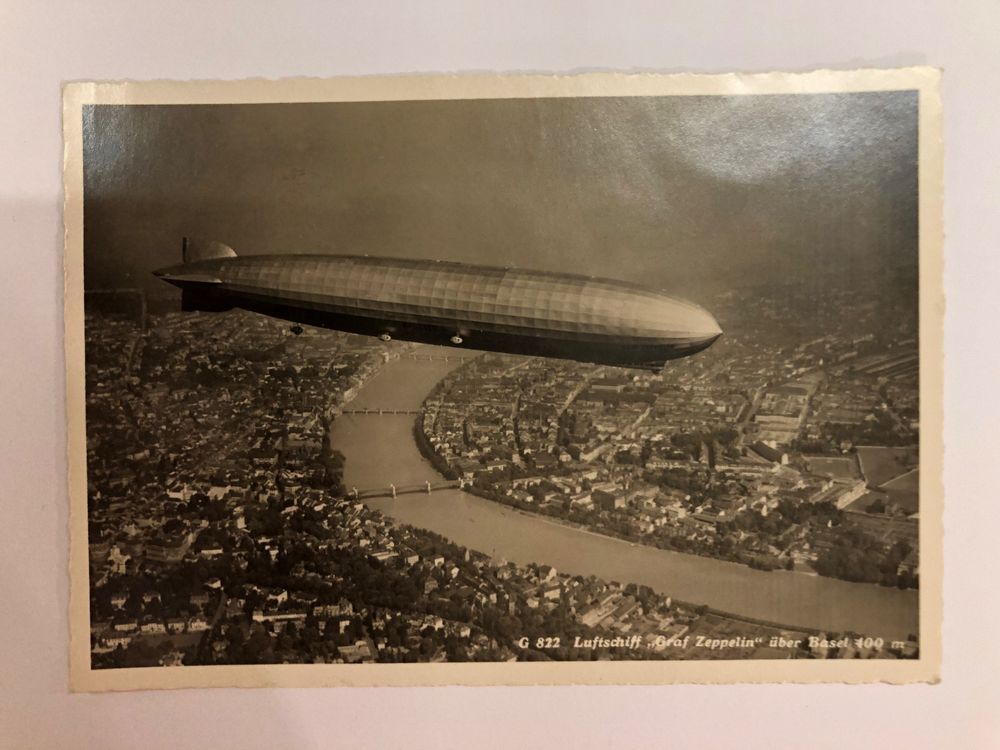 AK Zeppelin über Basel gelaufen Luftpost 1930 Kaufen auf Ricardo