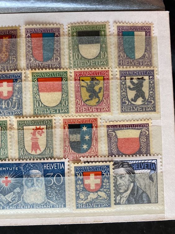 Pro Juventute Lot Sammlung Kantonswappen Schweiz Postfrisch Kaufen