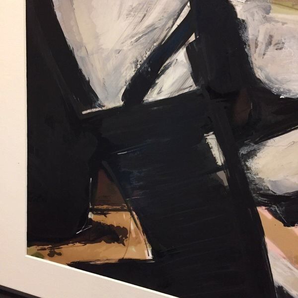 Akt Modern Art Acryl Erotik Bild Nude Woman Strümpfe Bild Neu gemäss