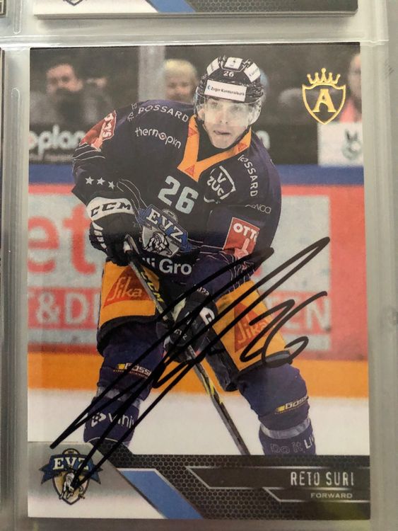 Reto Suri EVZ Lugano Kloten SCRJ Genf Hockey Card Signiert Kaufen Auf