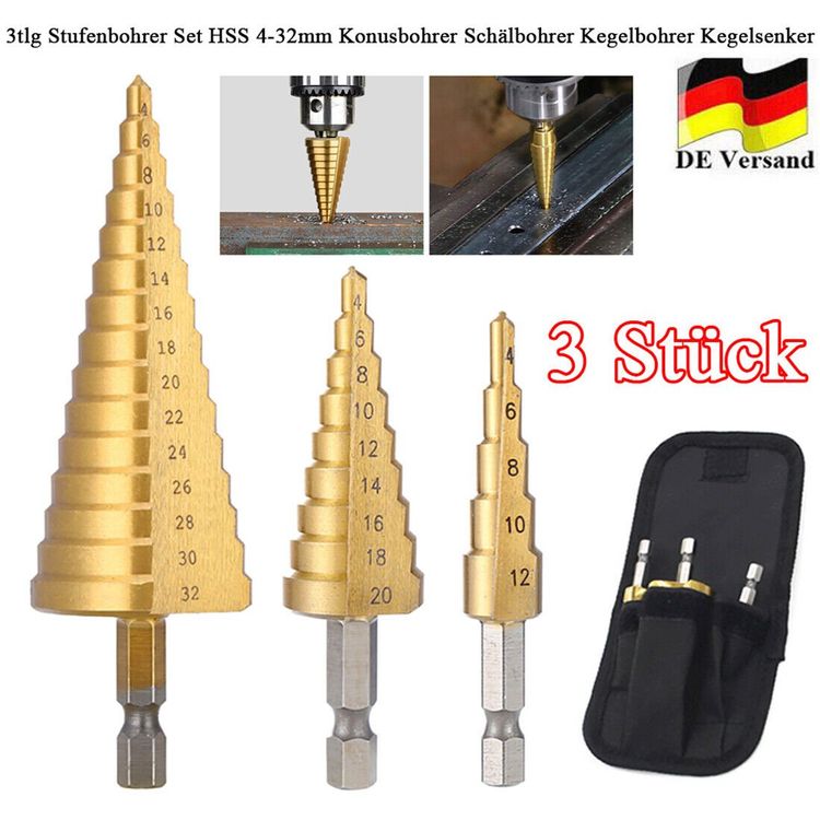 Stufenbohrer Bis Mm Teilig Inkl Halterungs Tasche Kaufen