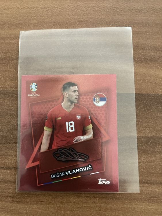 Topps Sticker Em24 Autogramm Dusan Vlahovic SRB SP Kaufen Auf Ricardo