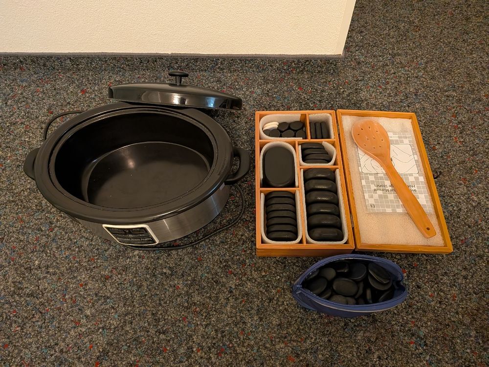 Hot Stone Massage Set Deluxe neuwertig für Wellness Gebraucht in