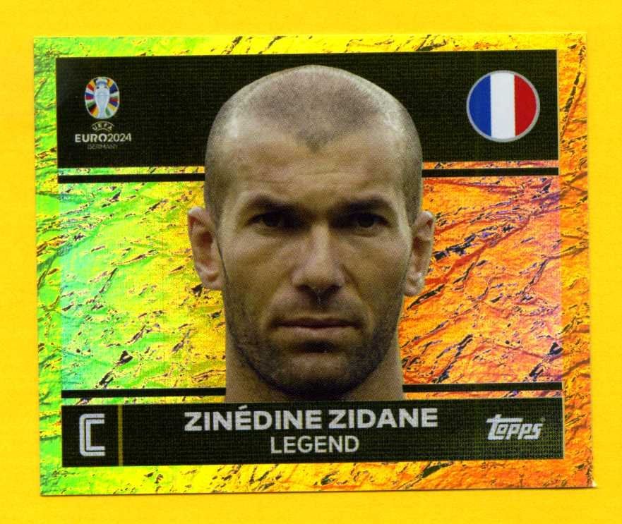 Topps Euro EM 2024 FRA 2 ZINEDINE ZIDANE LEGEND Gold Sticker Kaufen