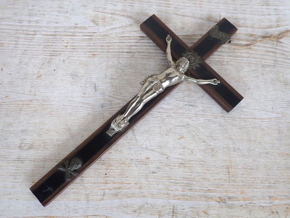 Kruzifix Kreuz Jesus Antik Holz Metall Kaufen Auf Ricardo