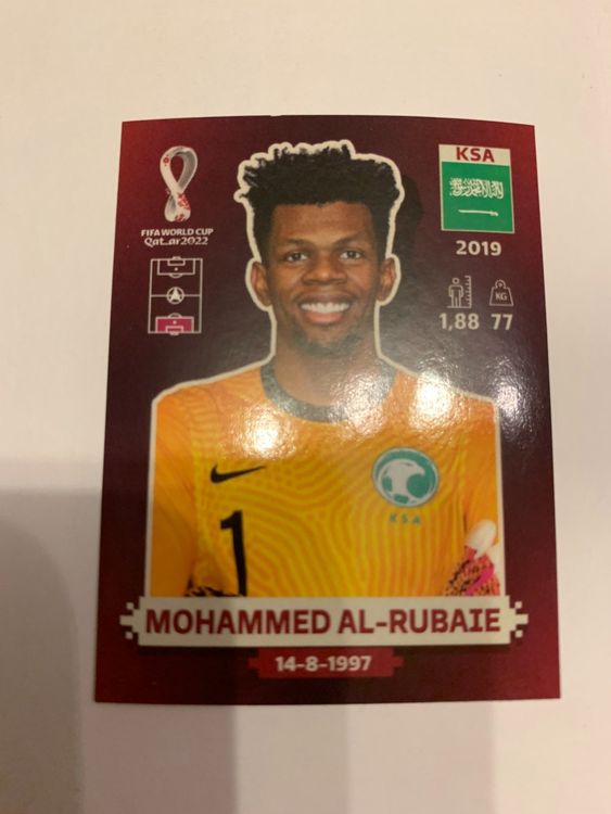 Panini WM 2022 Mohammed Al Rubaie KSA 4 Kaufen Auf Ricardo